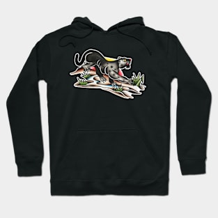 Prowling Panther Tattoo Design Hoodie